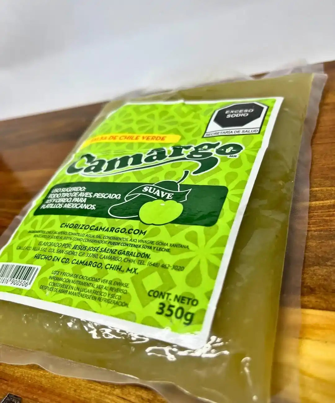 Salsa de Chile Verde Camargo: El Toque Picante para Cocineros Exigentes - 350gr