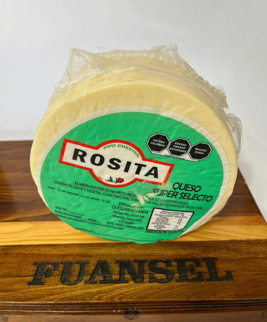 Queso Super Selecto 1.200kg Chihuahua Tipo Chester Rosita: Categoría Premium - 1.200kg